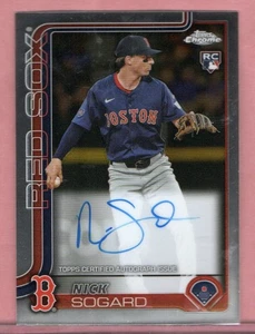 Nick Sogard 2025 Topps Chrome Rookie On-Card Auto RC Red Sox - Picture 1 of 1