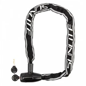 Sunlite Defender 6mm Heavy-Duty Chain Lock with Reflective Sleeve & 2 Keys - Picture 1 of 2