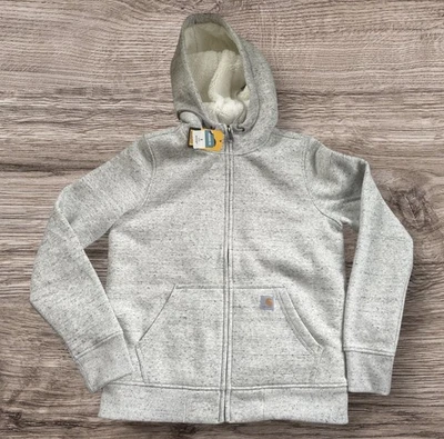 SUDADERA CARHARTT MUJER CALCE RELAJADO PESO MEDIO FORRADA SHERPA CREMALLERA COMPLETA S 4-6 Foto 1 de 4