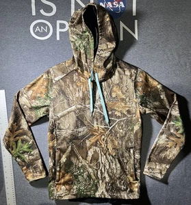 Women's Legendary Camo Real Tree Brown Hoodie Sz Small/ Ch 4-6 Yr Fleece Lined - Picture 1 of 6