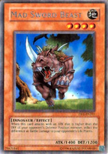 Mad Sword Beast - DB1-EN201 - Rare - Unlimited Edition - Damaged - Image 1 of 1