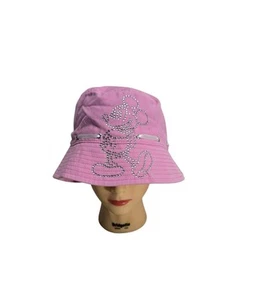 Walt Disney World Mickey Mouse Pink Bedazzled Bucket Hat Adult Size Rare - Picture 1 of 13
