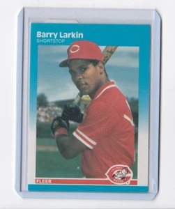 BARRY LARKIN 1987 FLEER BASEBALL ROOKIE CARD-YOUR ALL-TIME RED LEGEND SHIPS FREE - Picture 1 of 24