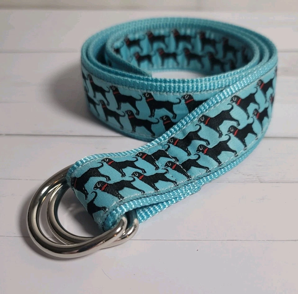 The Black Dog Marthas Vineyard Belt Womens S Light Blue D Ring Casual Preppy - Image 1 of 4
