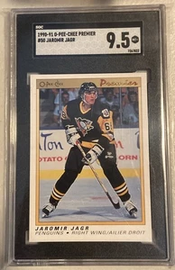 1990-91 O-PEE-CHEE OPC Premier Hockey #50 Jaromir Jagr Penguins SGC 9,5 - Foto 1 di 2