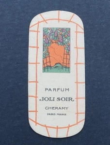 Carte parfumée JOLI NUIT CHERAMY Paris alte Parfumkarte - Bild 1 von 2