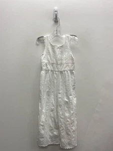 Zara SIZE 3/4 White Eyelet Girl's Jumpsuit - Picture 1 of 2