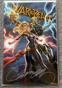 War of the Realms #1 Fan Expo Cover C 2019 Marvel Signed J Scott Campbell W/COA! - Picture 1 of 8