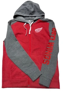 Chaqueta polar con capucha cremallera completa Red Wings NHL Fanatics para hombre talla grande - Imagen 1 de 4