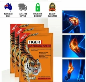 Tiger Pain Relief Patches - 15 Pks - 60 pcs 7x10cm Plaster Patch Red Warm AU - Picture 1 of 10