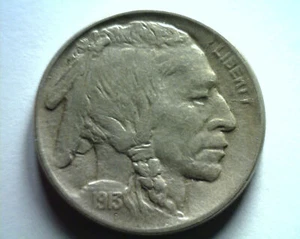 1913-D TYPE 1 BUFFALO NICKEL ABOUT UNCIRCULATED AU NICE ORIGINAL COIN BOBS COINS - Picture 1 of 2