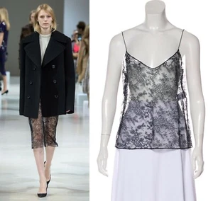 Nina Ricci 2015 Lace Camisole Top Spaghetti Strap V Neck Navy Blue 40 8 M - Bild 1 von 6