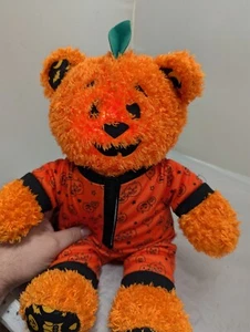 Build A Bear Orange Halloween Pumpkin Glow Bear Light Up BAB Jack O Lantern Bear - Picture 1 of 10