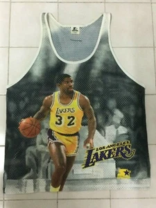 Vintage Los Angeles Lakers Magic Johnson #32 Basketball-NBA Starter Jersey SizeL - Picture 1 of 10