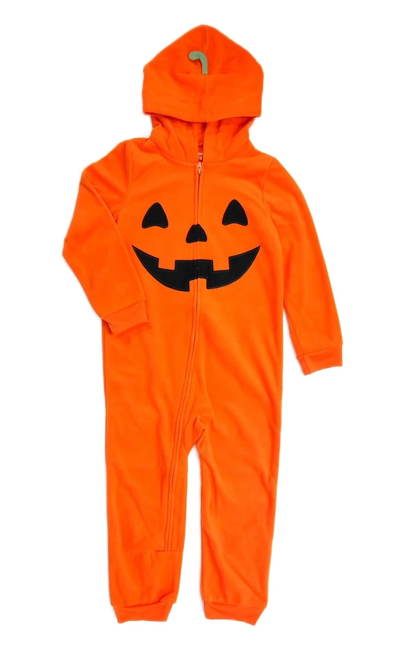 Kids Toddler Carter's Halloween Jack-o'-lantern Headed Jumpsuit Orange Size 5T
