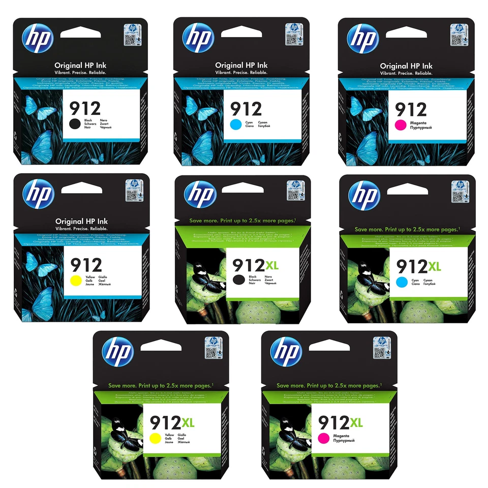 HP 912 / 912XL N/C/M/J Cartouche d'encre pour HP Officejet Pro 8022 8023 8024