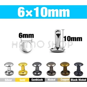 100sets Double Cap Rivets Stud Round Nail Rivet Garment Leathercraft Accessories - Picture 1 of 38
