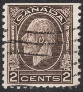 Sn:CA 196asT Mi:CA 163Eo 1933 2c CANADA King George V 1932-33 "Medallion" Issue - Picture 1 of 2