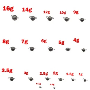 Jig Head Ball Tungsten Cheburashka Weights Cheb Sinker Fishing from 0.5g - 16g - Picture 1 of 87