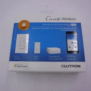 Lutron Dimmer Kit with Smart Bridge Pro with 1 Pico Remote P-BDGPRO-PKG1W - Picture 1 of 3