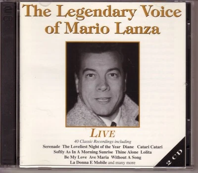 MARIO LANZA Legendary Voice of Live 1996 Musketeer UK 2cd Broadcast Recordings Foto 1 de 3