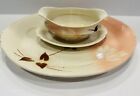 Vintage Syracuse China Air Brushed Rose Madam Butterfly_ 16' platter+ Gravy boat