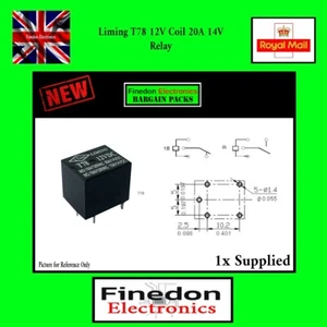 Liming T78 12V Coil 20A 14V Relay - Picture 1 of 3