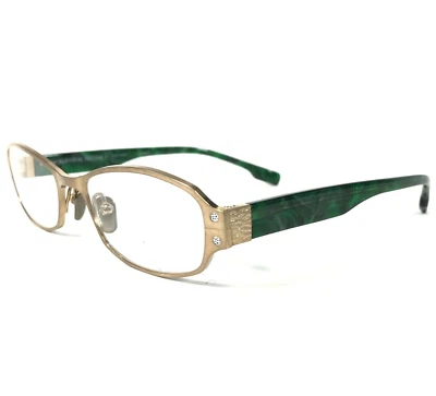 Monturas de gafas Morgenthal Frederics 030 EILA verde mármol dorado ovalado 50-18-146 Foto 1 de 4