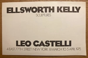 Ellsworth Kelly Sculptures 1975 Leo Castelli New York Exhibition Invitation - Picture 1 of 2