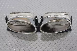 04-12 Bentley Continental GT GTC Pair LH & RH Exhaust Tips (Weathered Chrome) - Foto 1 di 14