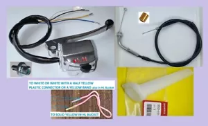 RIGHT SIDE HANDLEBAR CONTROL SWITCH W/LEVER HI/LO DIMMER W/PIPE& CABLE CT90 ST90 - Bild 1 von 10