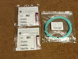 NEU Glasfaser-Kit mit 2× Cisco SFP+ Transceivern und 5 m OM3 Kabel – 10 Gbit/s - Bild 1 von 3