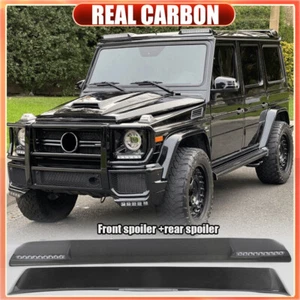 Alerón delantero trasero de carbono real con LED para Benz W463 G63 G500 G550 2014-18 - Imagen 1 de 23