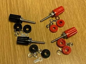 Set 4 genuine correct NOS 4mm speaker sockets Rogers LS3/5A Belling Lee (832) - Picture 1 of 4
