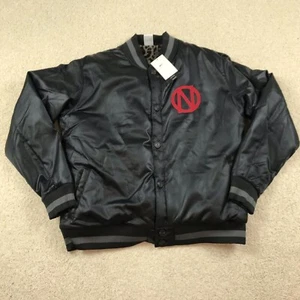 *** Nike Premium Basketball Bomber Faux Fur Jacket Mens XL Tall Black DQ6203-045 - Picture 1 of 12