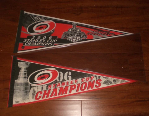 CAROLINA HURRICANES 2006 NHL STANLEY CUP CHAMPIONS PENNANTS - NEW Cover