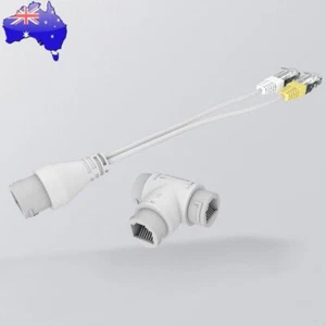 POE Camera Cable Connector Three-way RJ45 2-in-1 Dual IPC for IP Camera Install - Afbeelding 1 van 12