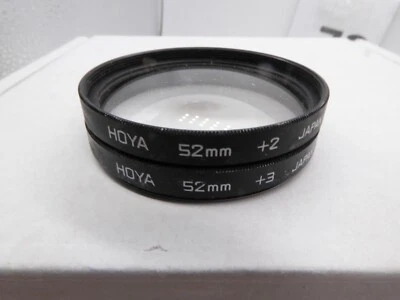 52mm Hoya Close Up +2  and +3 set Vintage Filter vgc macro - Image 1 of 2