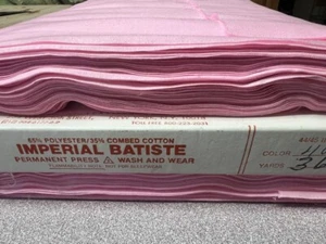 SPECHLER VOGEL COTTON-POLY FABRIC PINK IMPERIAL BATISTE 2 YARDS x 44" - Picture 1 of 2