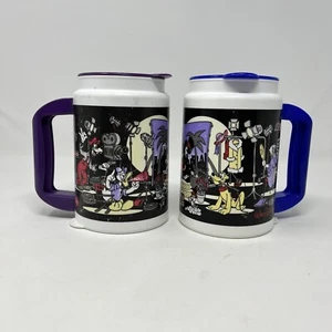 TWO Walt Disney World Resort Refillable Mug ~ All Star Movies Purple and Navy - Picture 1 of 7