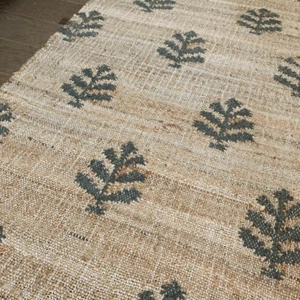 Handmade Floral Wool Jute Kilim Area Rug Indian Modern Rug Vintage Retro Carpet - Picture 1 of 13