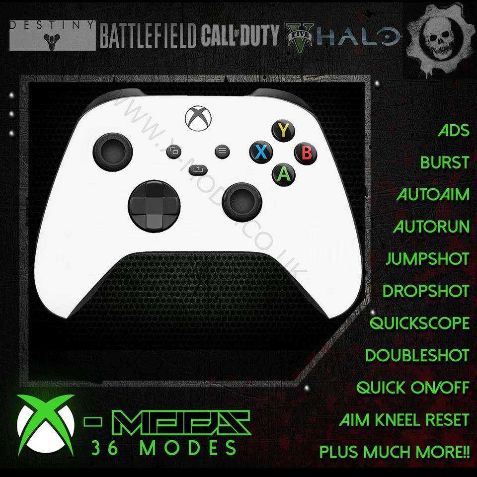 XBOX ONE SERIES RAPID FIRE CONTROLLER - CARNAGE MOD 2.0 - FRESH WHITE SOFT TOUCH - Image 1 of 1