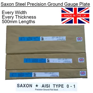Ground Flat Stock Gauge Plate O1 Steel. Every Metric Thickness + Width x 500mm - Picture 1 of 1