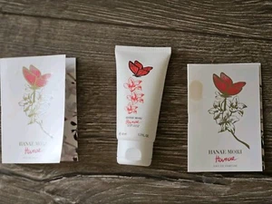 Hanae by Hanae Mori body lotion 1.7oz + 2 perfume samples - Picture 1 of 6