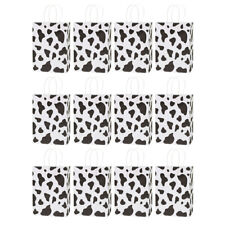 Small Cow Printed Paper Gift Bags with Handles (12pcs)