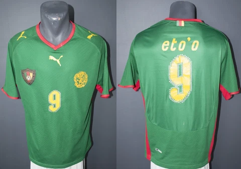 Cameroon Eto'o Jersey 2008 Africa Cup Football Mens Home National Shirt Size M Cover