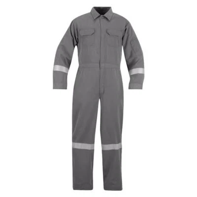 Flame Resistant FR Coveralls - Gray, Mens oilfield FR overalls, comfortable - Image 1 of 4
