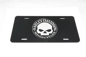 Harley Davidson Willie G Skull Acrylic Inlay Car License Plate Tag - Picture 1 of 1