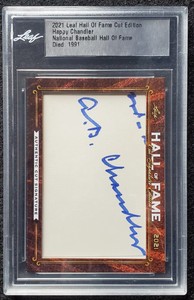 2021 Leaf Hall Of Fame Cut Edition HAPPY CHANDLER, Auto, Baseball