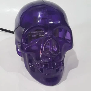 Halloween Strobe Light Up Purple Skull Haunted House , see Video - Picture 1 of 3